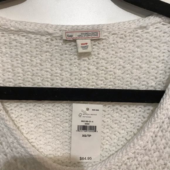 Gap Scoop Neck Cable Knit Sweater White Size XS - Picture 2 of 9